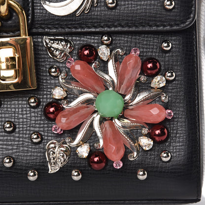 Dolce & Gabbana Dauphine Crystal Embellished Box Bag Black Multicolor 7 of 11