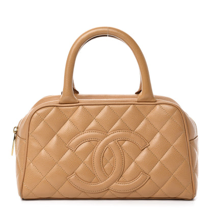 Chanel Caviar Quilted Small Bowler Beige 1 of 10
