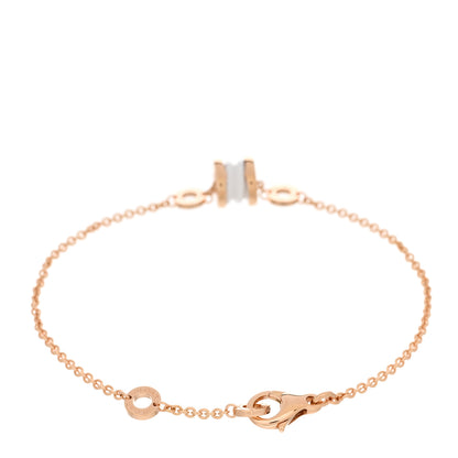 Bulgari 18K Rose Gold White Ceramic B.Zero1 Bracelet ML 2 of 4
