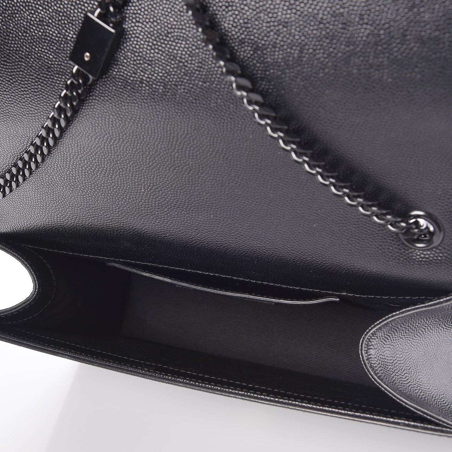 Grain De Poudre Medium Classic Monogram Kate Satchel Black
