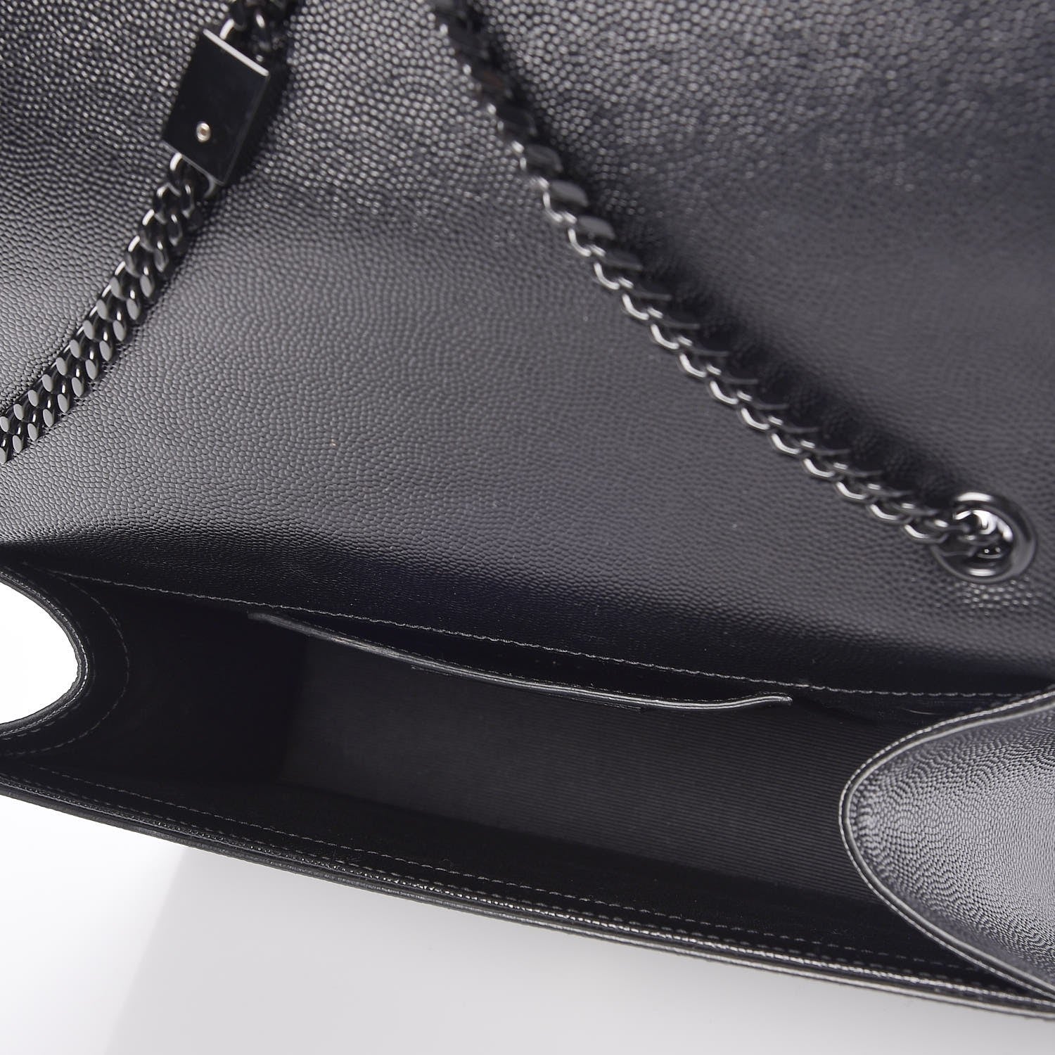 Saint Laurent Grain De Poudre Medium Classic Monogram Kate Satchel Black 5 of 7