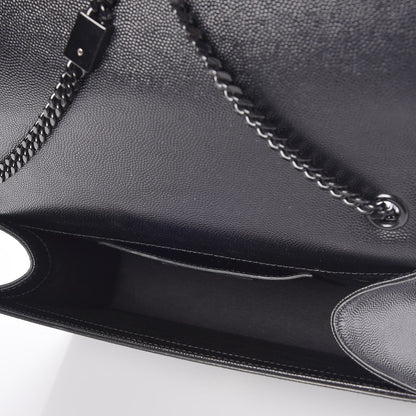 Saint Laurent Grain De Poudre Medium Classic Monogram Kate Satchel Black 5 of 7