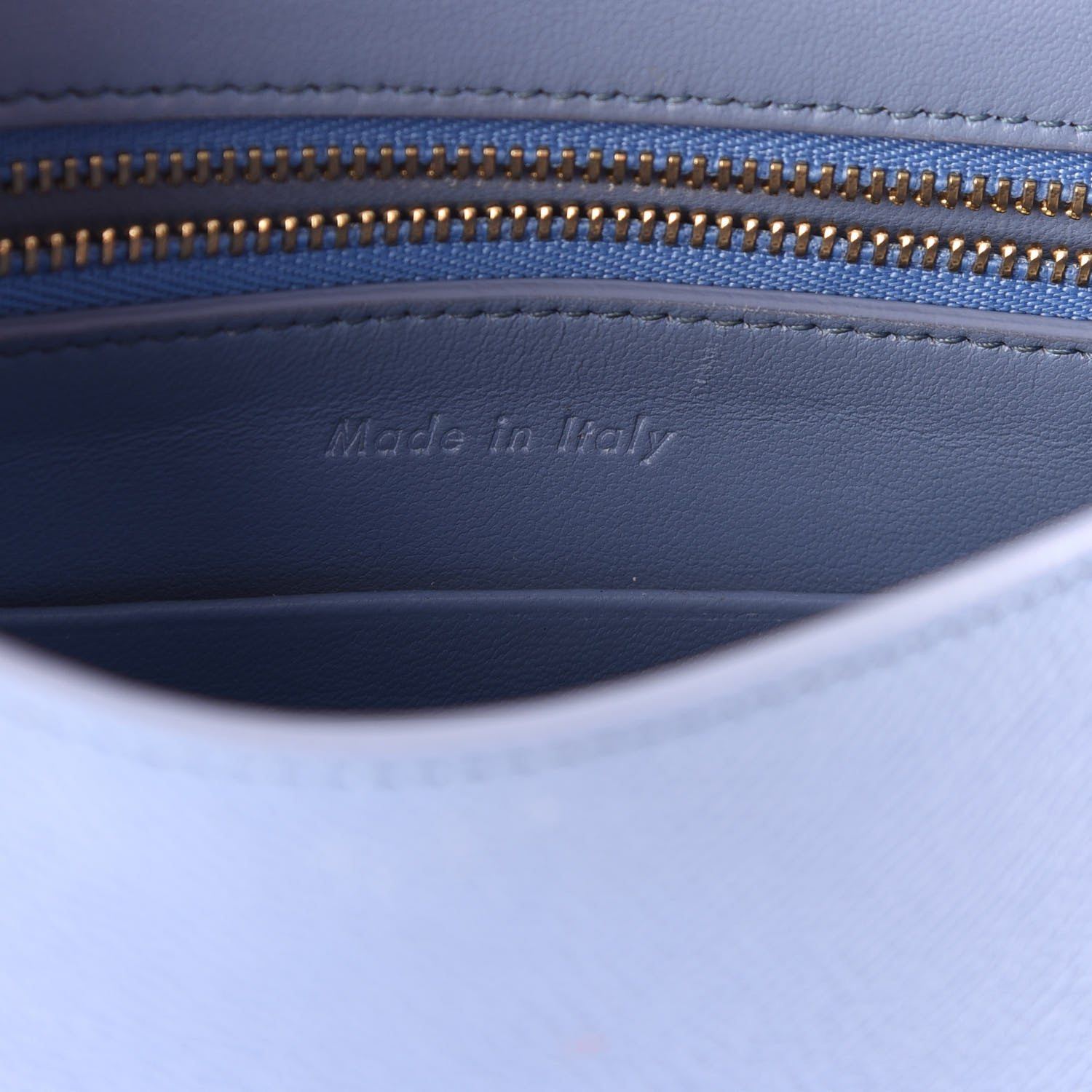 Celine Grained Calfskin Compact Trotteur Porcelain 7 of 10