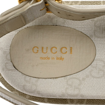 Gucci GG Supreme Monogram Granada Kid Angelina Platform 35mm Slingback Sandals 39 White Mystic White 7 of 12