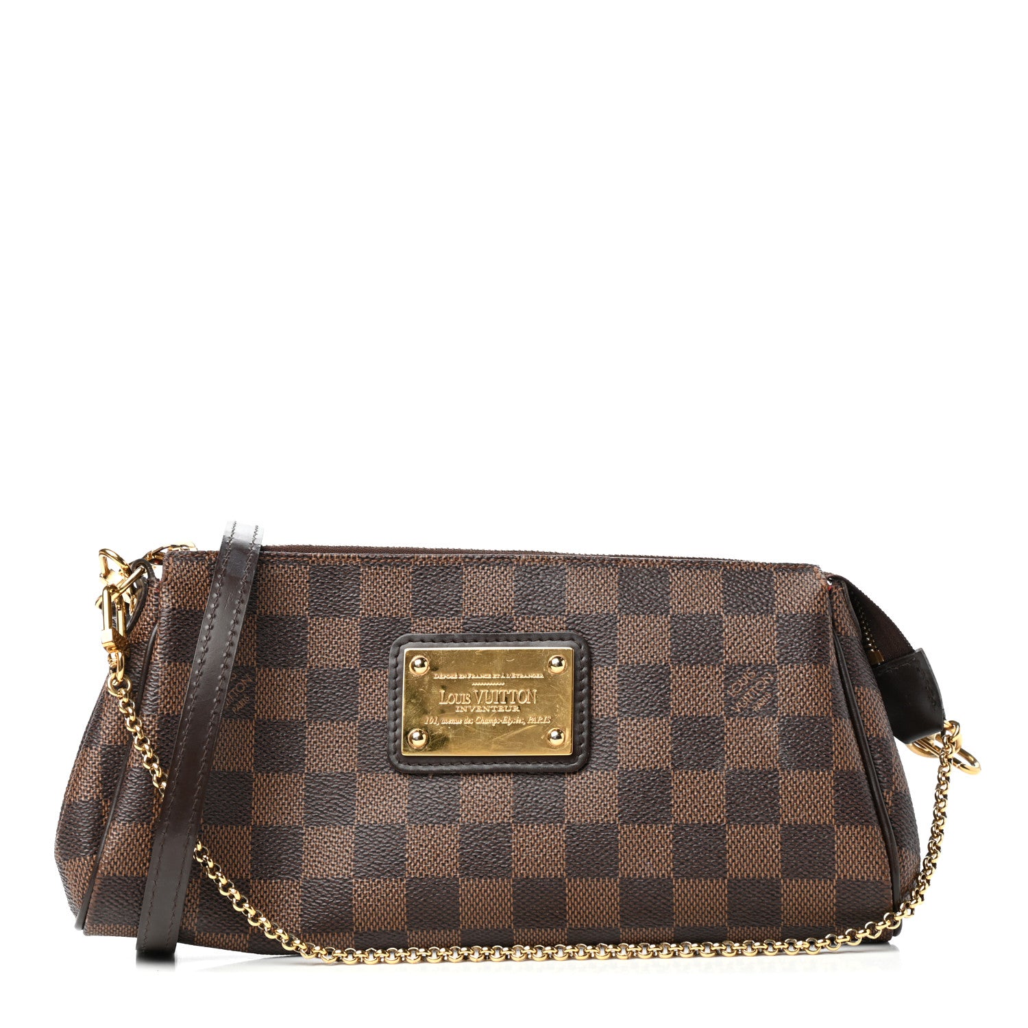 Louis Vuitton Damier Ebene Eva Clutch 1 of 9