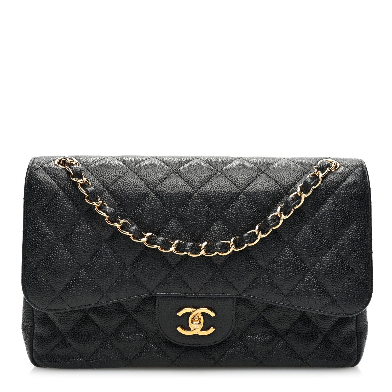 Chanel Caviar Quilted Jumbo Double Flap Black 1 of 11