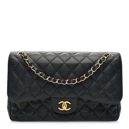 Chanel Caviar Quilted Jumbo Double Flap Black 1 of 11