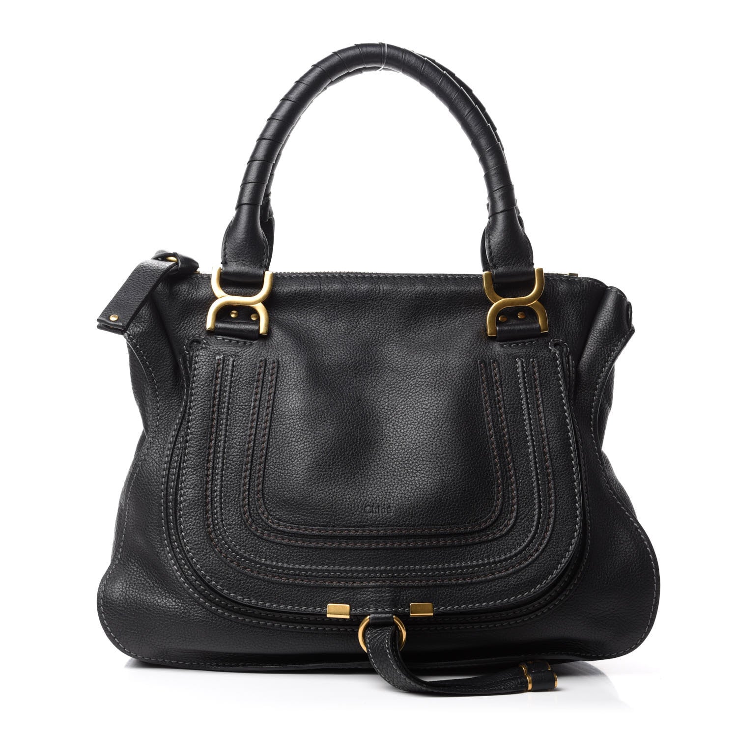 Chloe Calfskin Medium Marcie Satchel Black 1 of 11