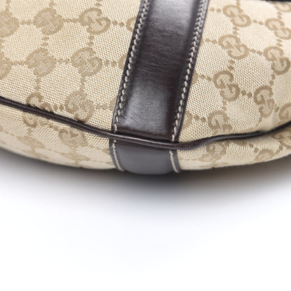 Gucci Monogram Horsebit Web Hobo Brown 10 of 11