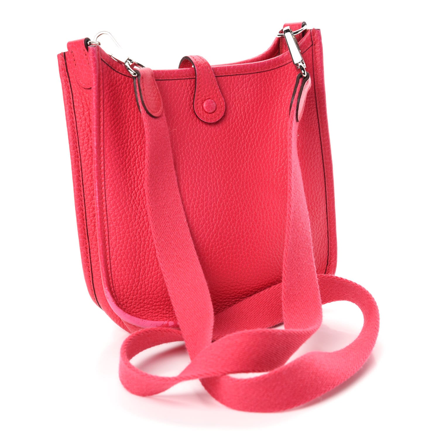 Hermes Taurillon Clemence Evelyne TPM Rose Extreme 3 of 13
