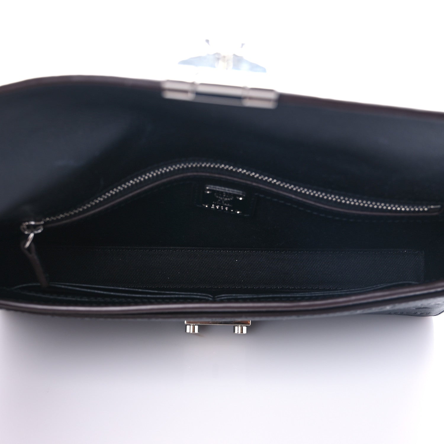 MCM Calfskin Ottomar Monogram Crossbody Bag Black 4 of 5