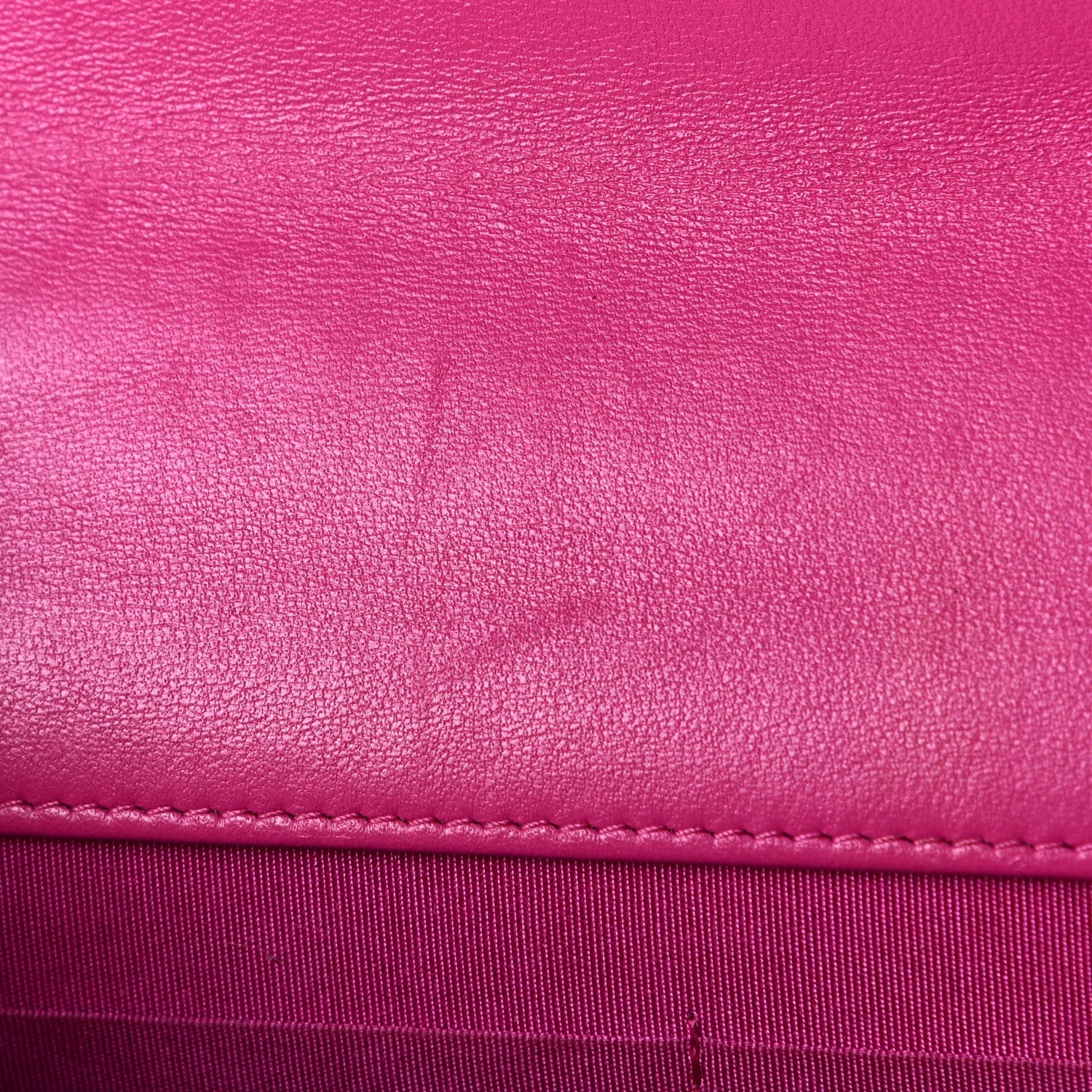 Chanel Wool Tweed Lambskin Quilted Chanel 19 Wallet On Chain WOC Fuchsia 10 of 10