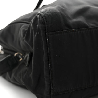 Prada Tessuto Nylon Acciaio Chain Shoulder Bag Black 11 of 12