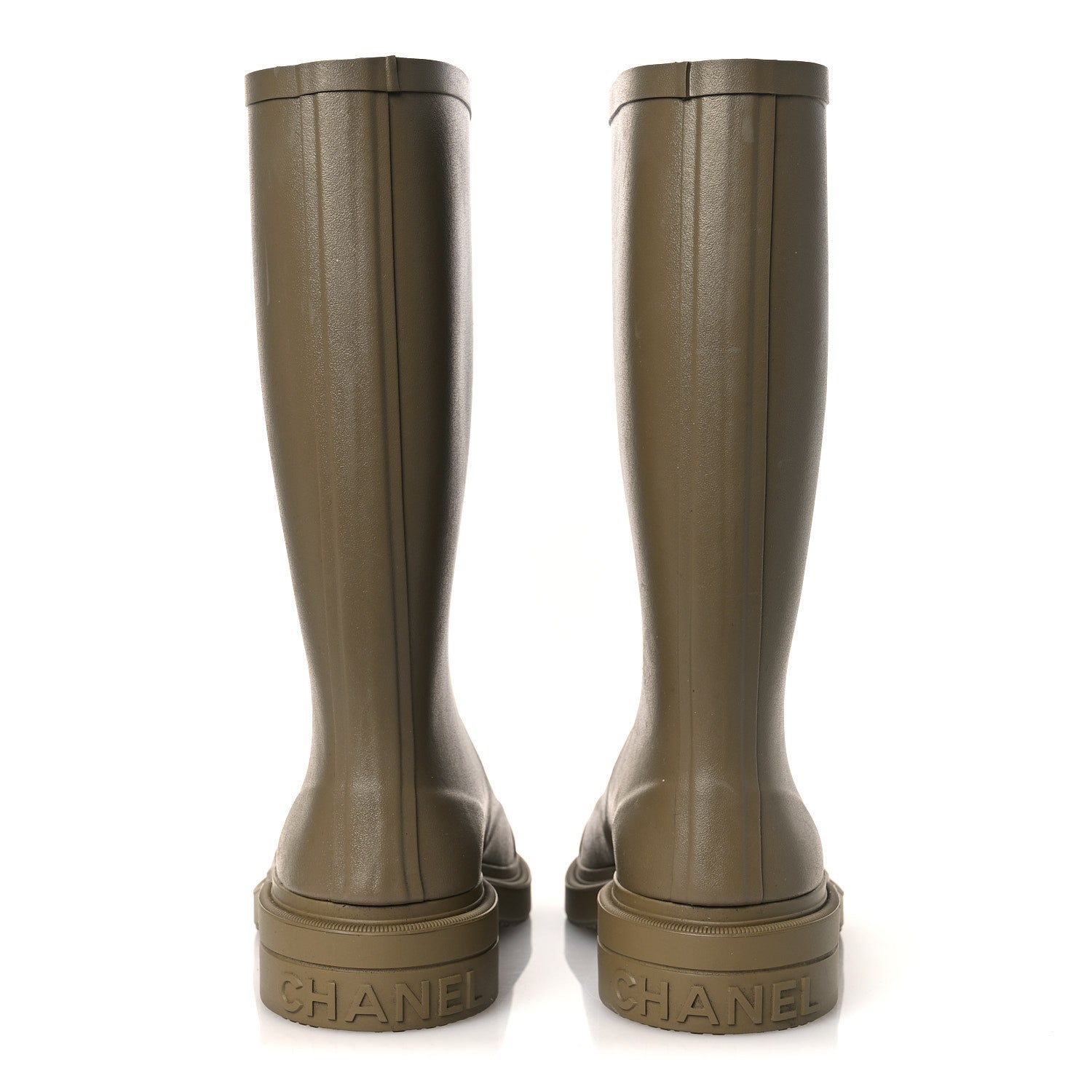 Chanel Caoutchouk CC High Boots 39 Dark Beige 6 of 14