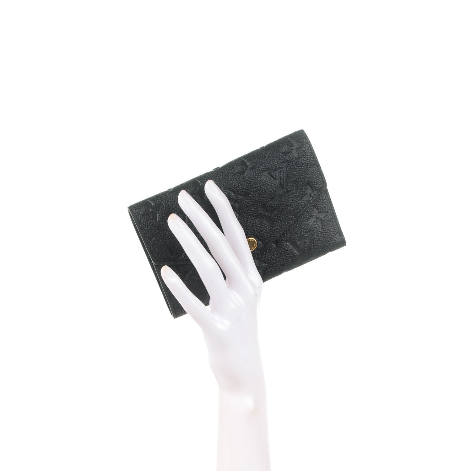 Louis Vuitton Empreinte Compact Curieuse Wallet Black 2 of 7