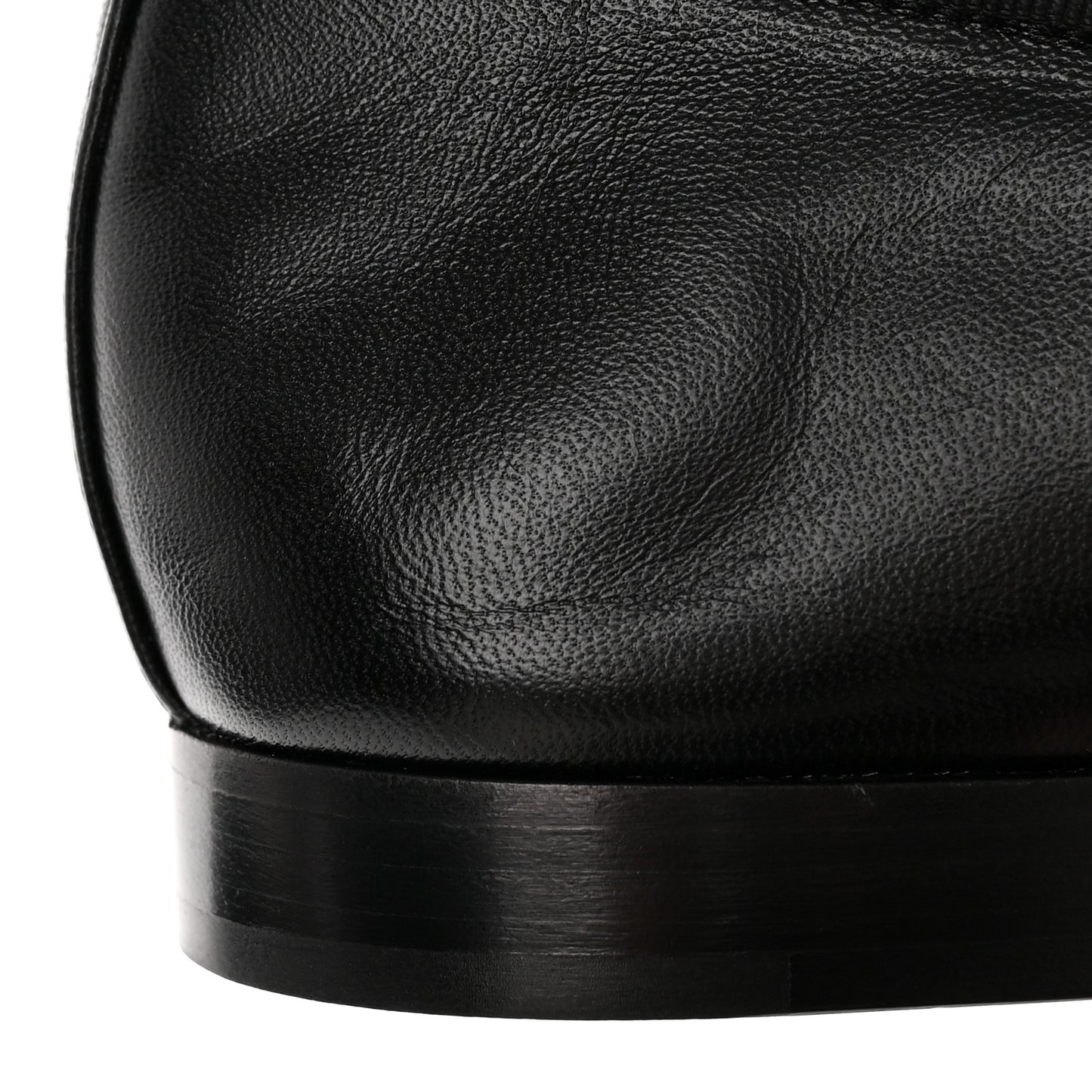 Lambskin Patent Cap Toe CC Ballerina Flats 37 Black