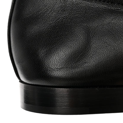 Chanel Lambskin Patent Cap Toe CC Ballerina Flats 37 Black 9 of 12