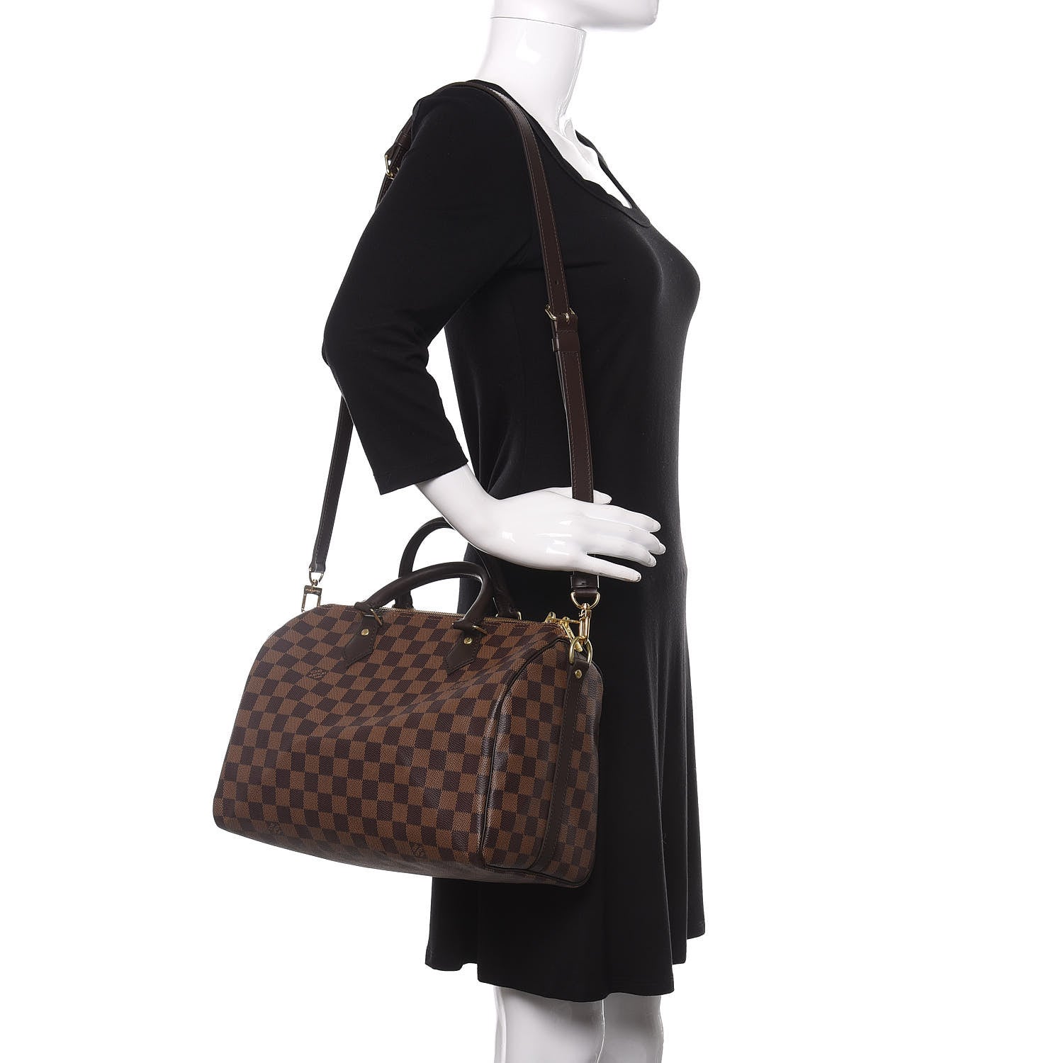 Louis Vuitton Damier Ebene Speedy Bandouliere 30 2 of 10