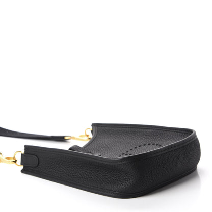Hermes Taurillon Clemence Evelyne TPM Black 4 of 10