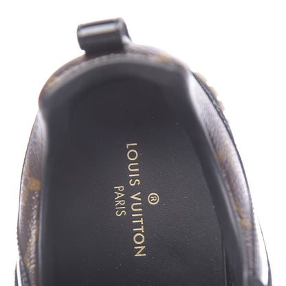 Louis Vuitton Suede Monogram Run Away Sneakers 38 Black 7 of 9