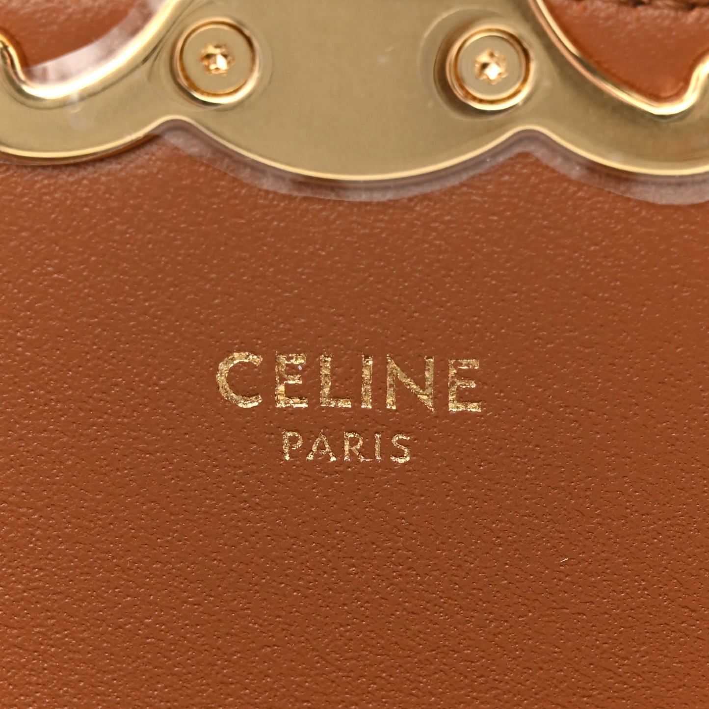 Triomphe Canvas Calfskin Enveloppe Bag Tan