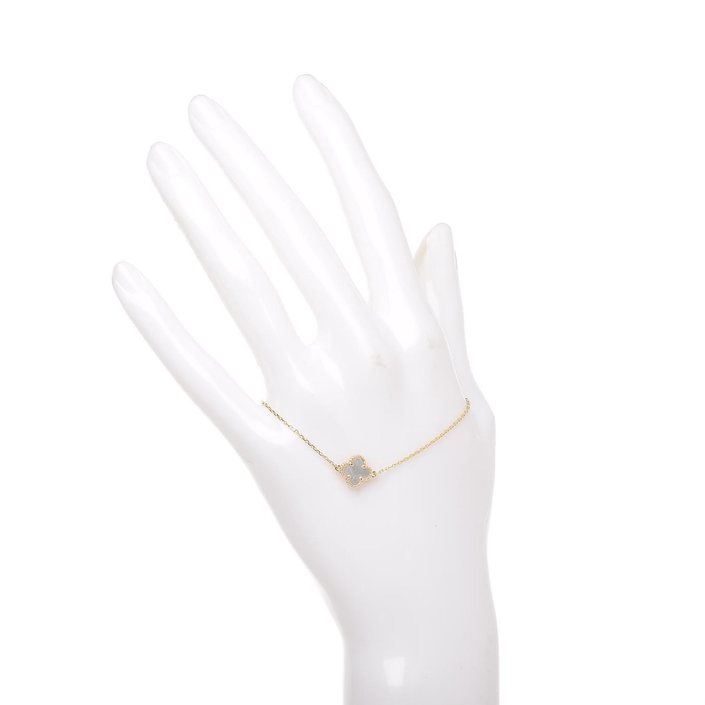 18K Yellow Gold Mother of Pearl Sweet Alhambra Bracelet