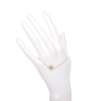 Van Cleef & Arpels 18K Yellow Gold Mother of Pearl Sweet Alhambra Bracelet 2 of 6