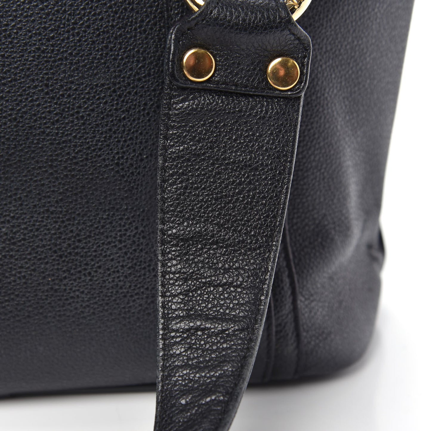 Grained Calfskin Mini Tote Black