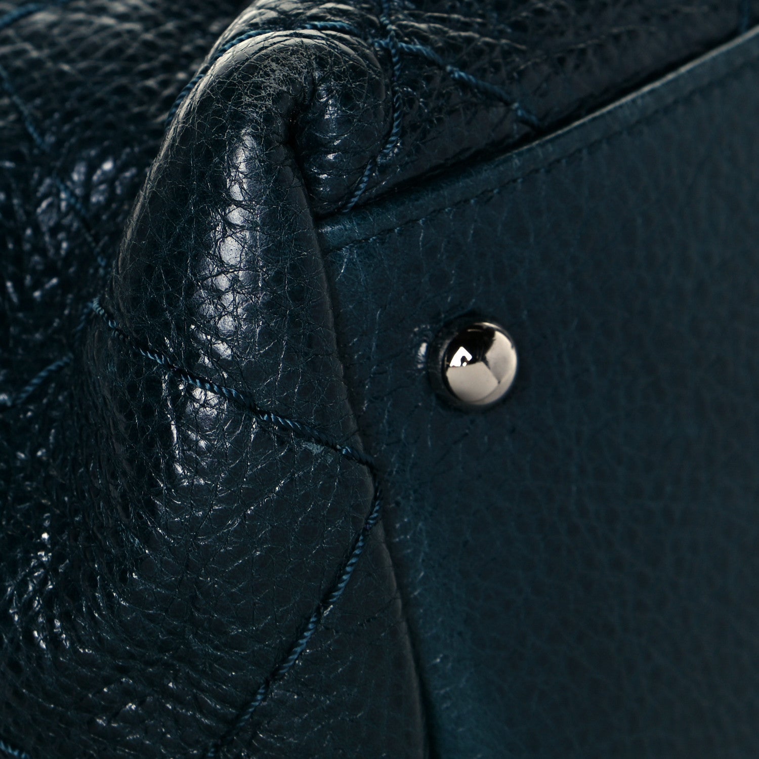 Chanel Glazed Calfskin Large On The Road Tote Dark Blue 11 of 13