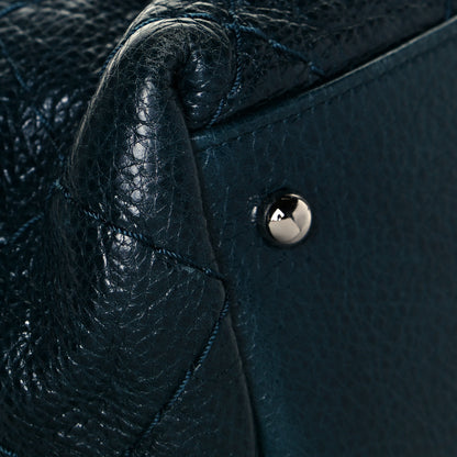 Chanel Glazed Calfskin Large On The Road Tote Dark Blue 11 of 13