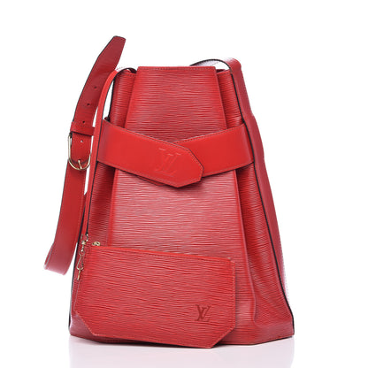 Louis Vuitton Epi Sac D'Epaule Castillan Red 3 of 13