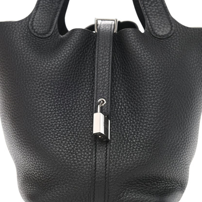 Hermes Taurillon Clemence Picotin Lock 18 PM Black 8 of 9