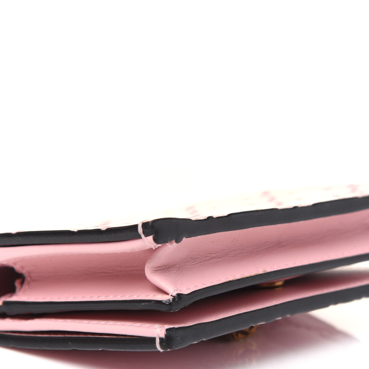 Gucci Guccissima Signature Crystal Cat Card Case Wallet Light Candy Pink 10 of 12