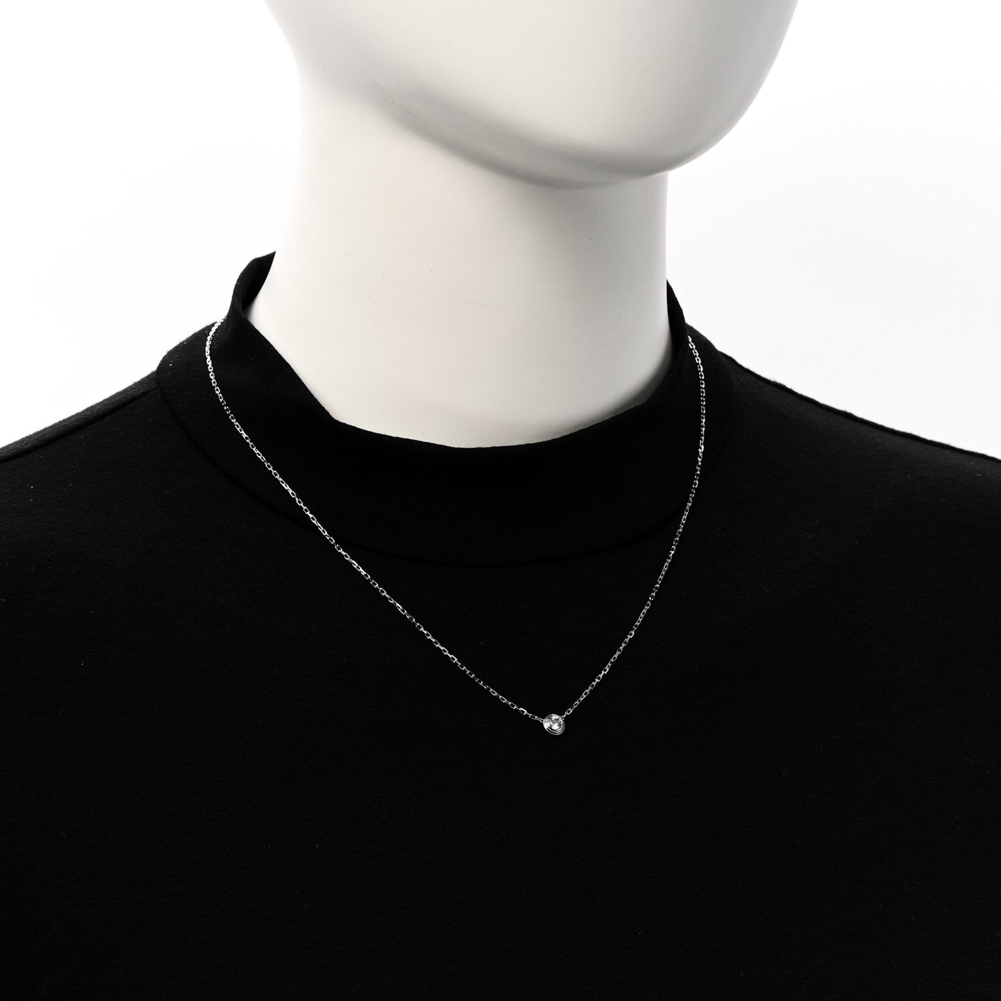 18K White Gold Diamond LM D'Amour Pendant Necklace