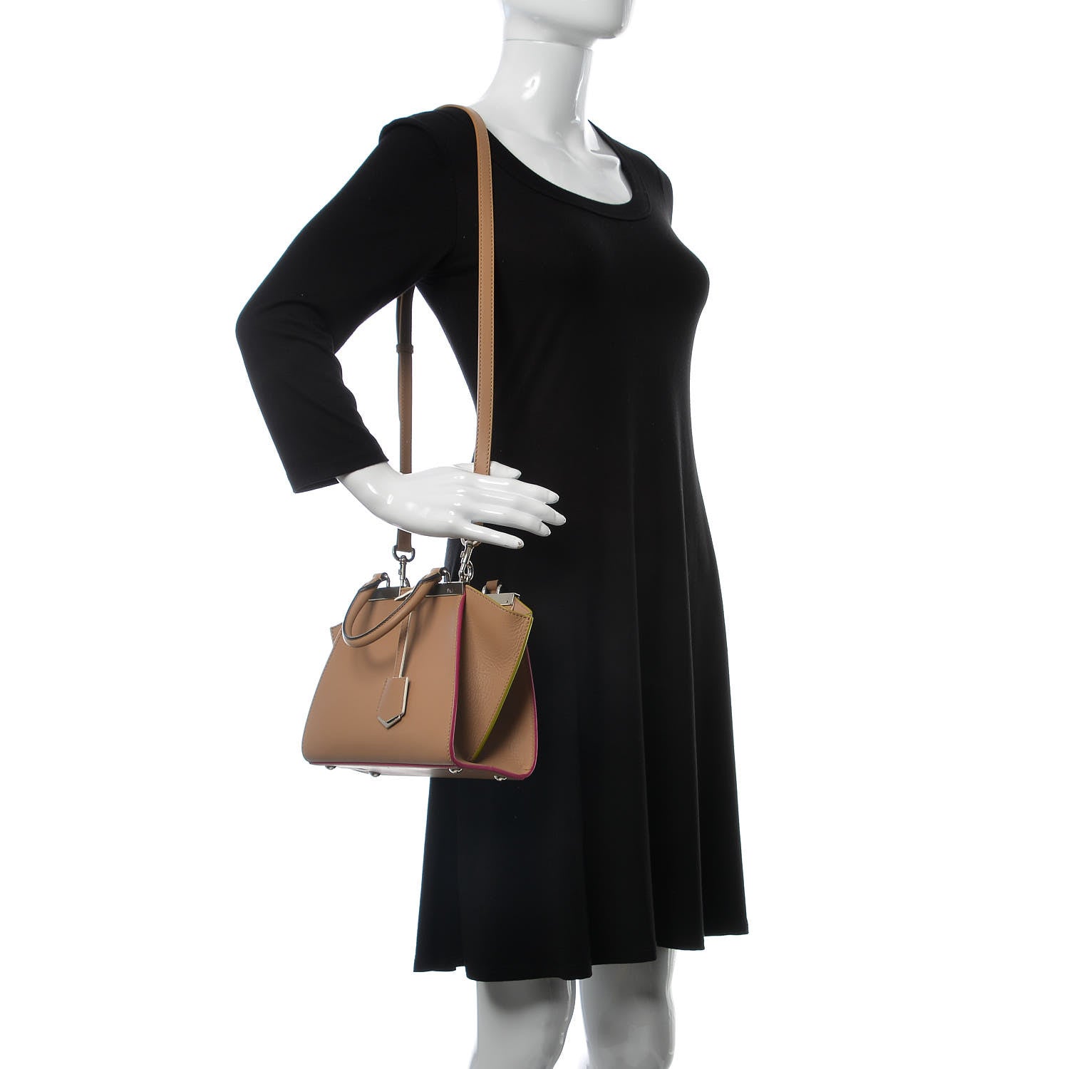 Fendi Vitello Dolce Petite 3Jours Tote Amido 2 of 23