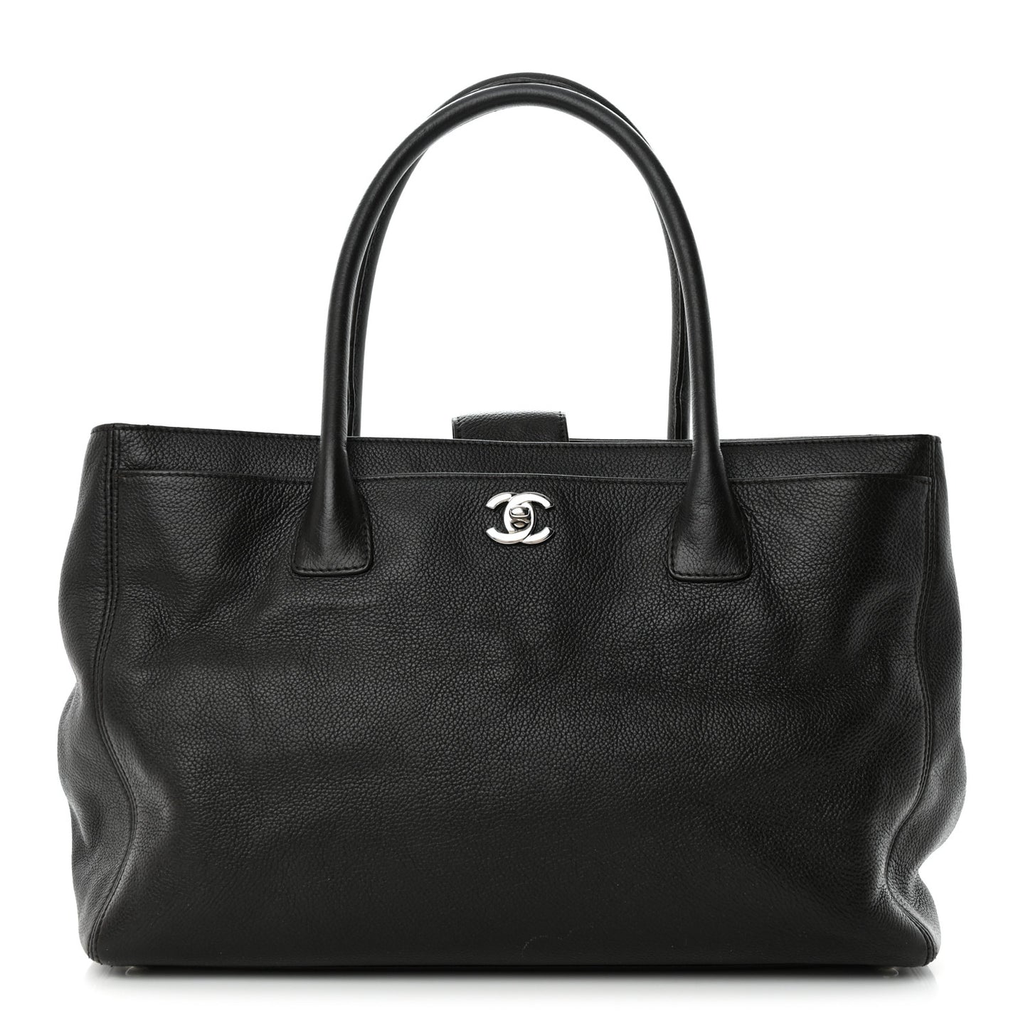 Calfskin Cerf Executive Shopper Tote Brown