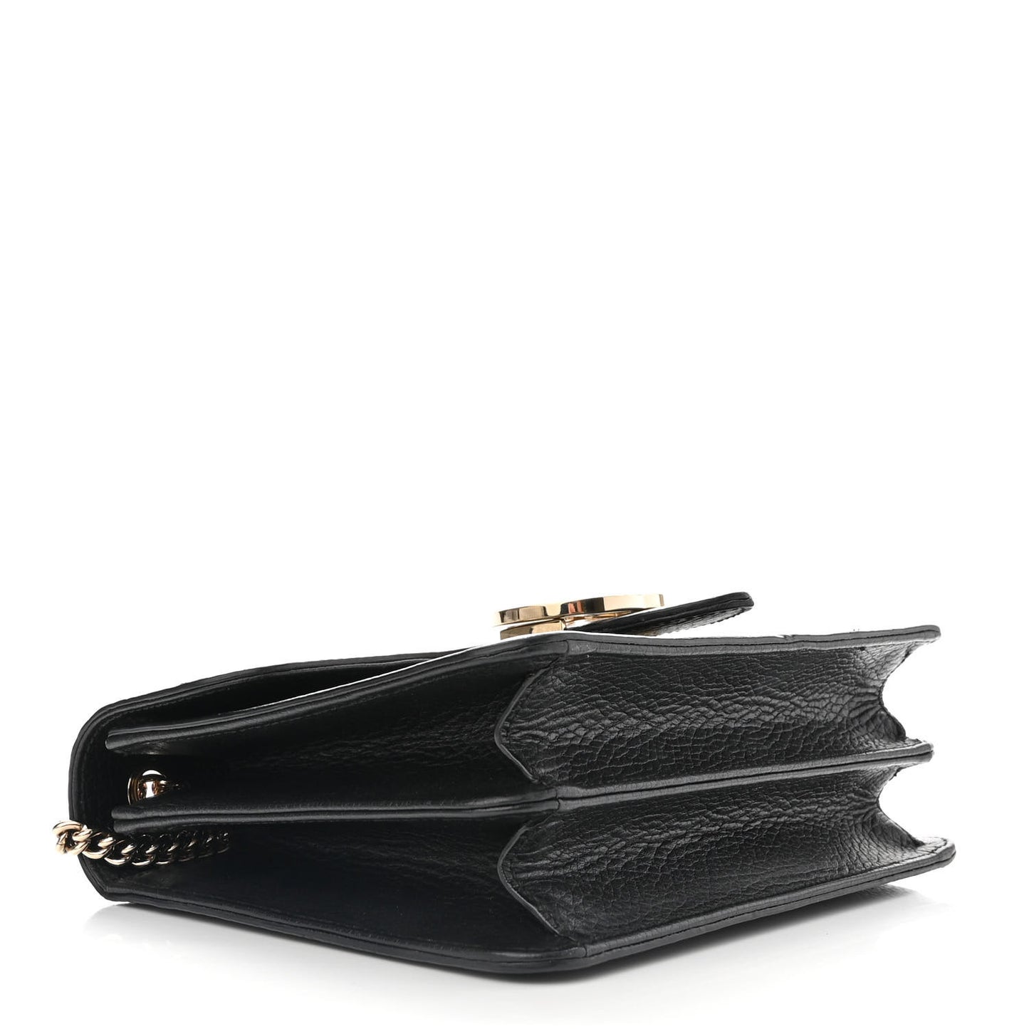 Dollar Calfskin Small Interlocking G Shoulder Bag Black