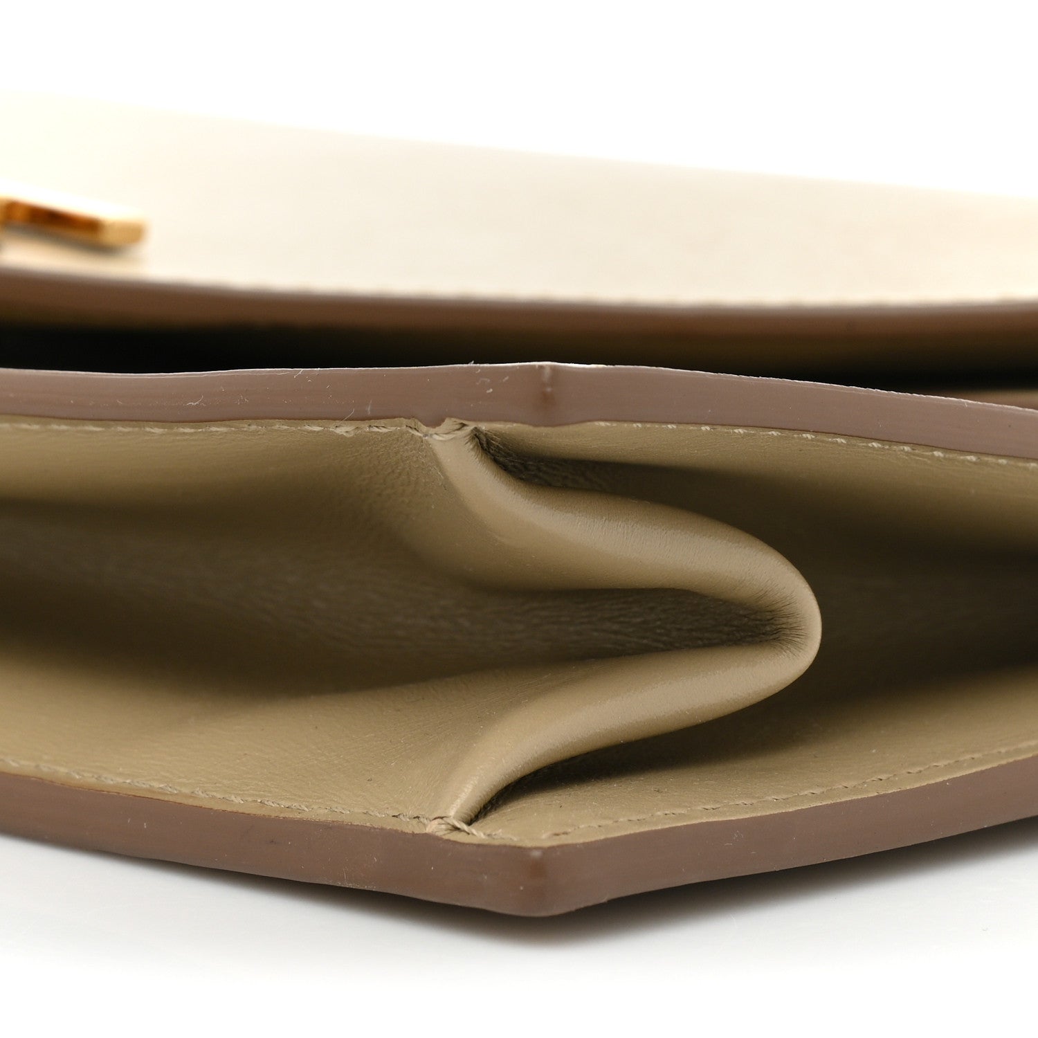 Burberry Calfskin Small TB Envelope Clutch Bag Honey 7 of 8