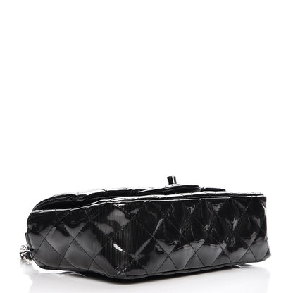 Chanel Striated Patent Quilted Mini Rectangular Flap Black 3 of 9