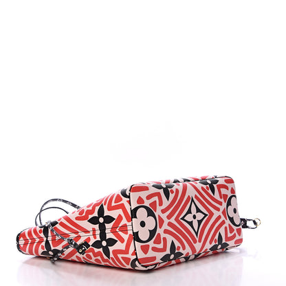 Louis Vuitton Monogram Giant Crafty Neverfull MM Creme Rouge Black 4 of 11
