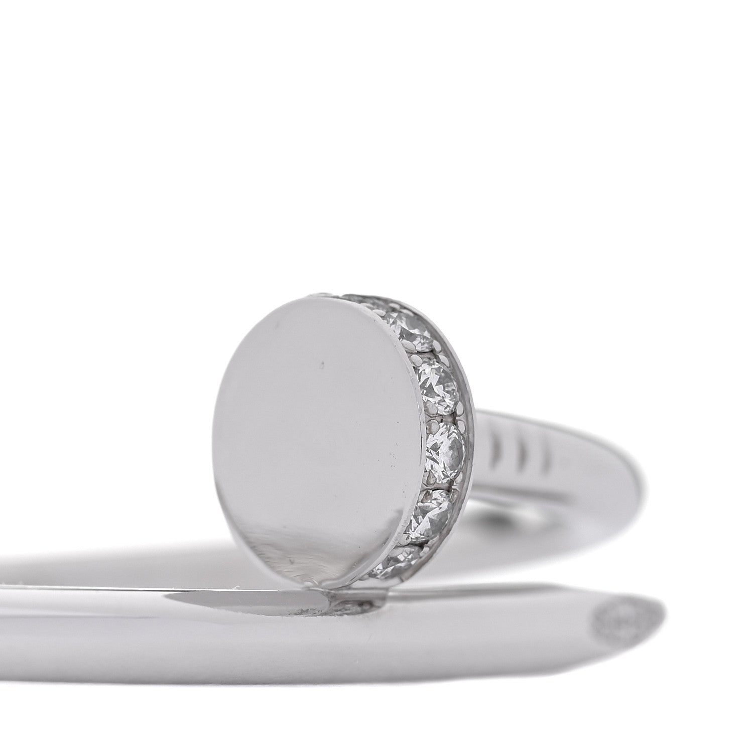 Cartier 18K White Gold Diamond Juste Un Clou Bracelet 16 3 of 6