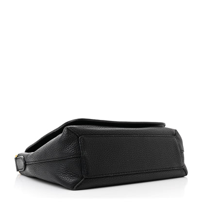 Burberry Signature Grain Medium Burleigh Crossbody Bag Black 4 of 12