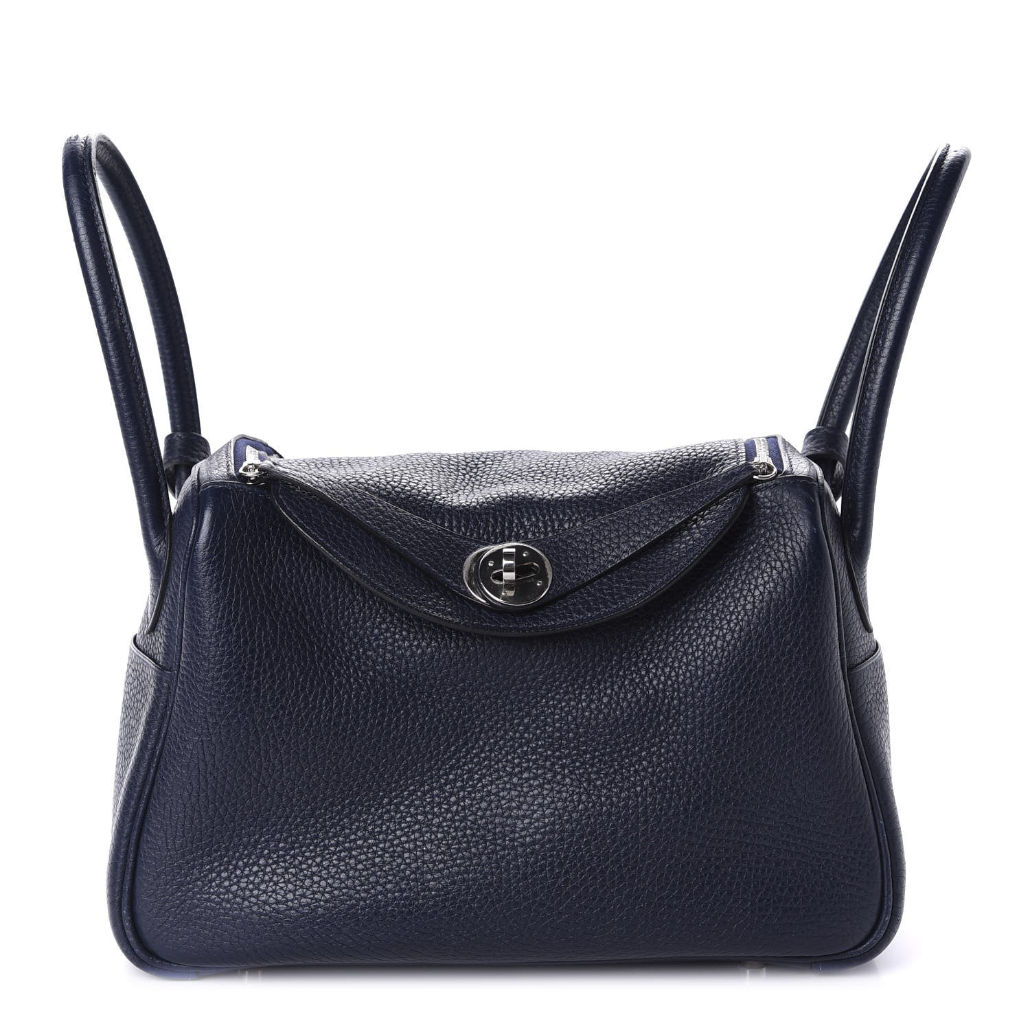 Hermes Taurillon Clemence Lindy 26 Bleu Nuit 1 of 11