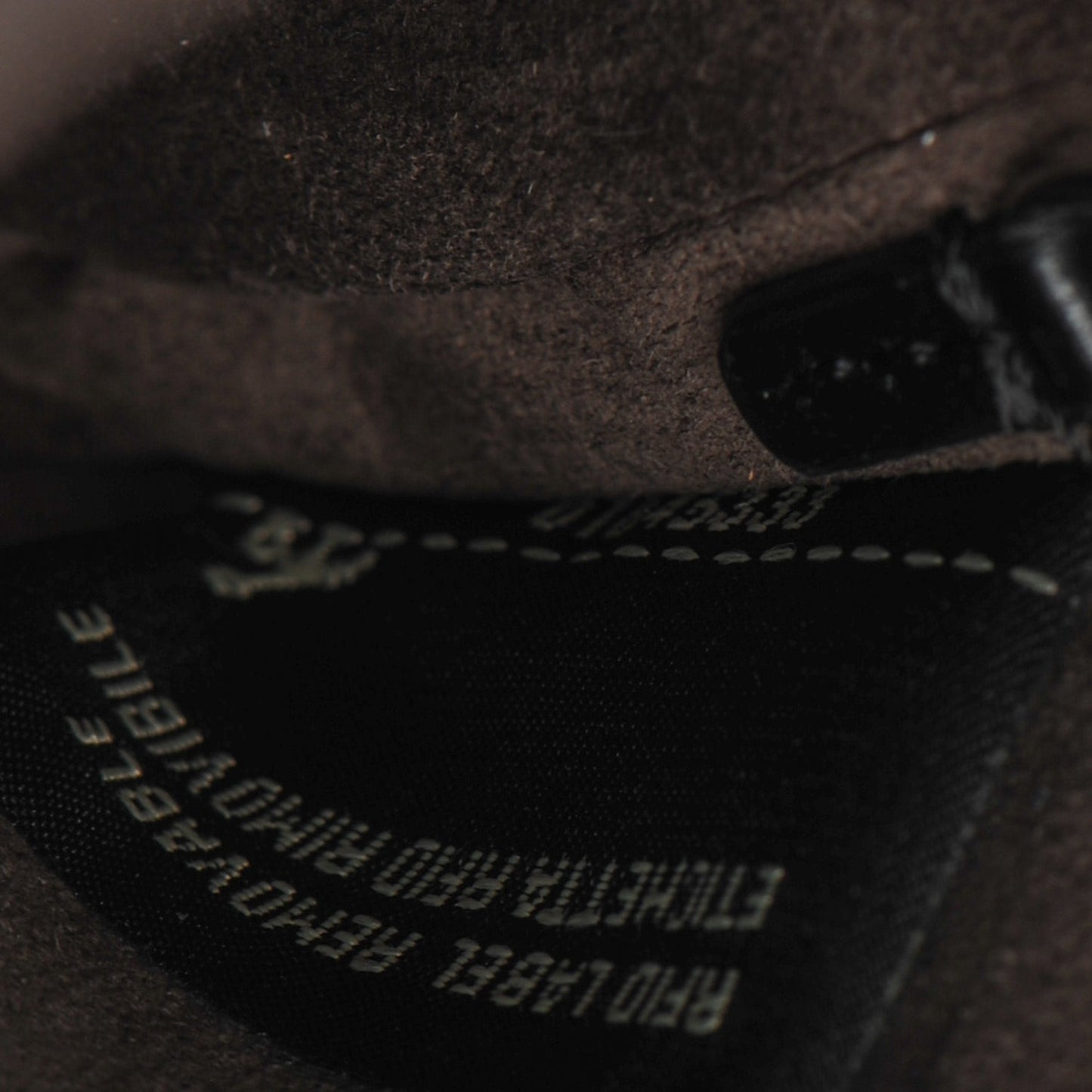 Nappa Rabbit Fox Fur Micro Buggie Baguette Black