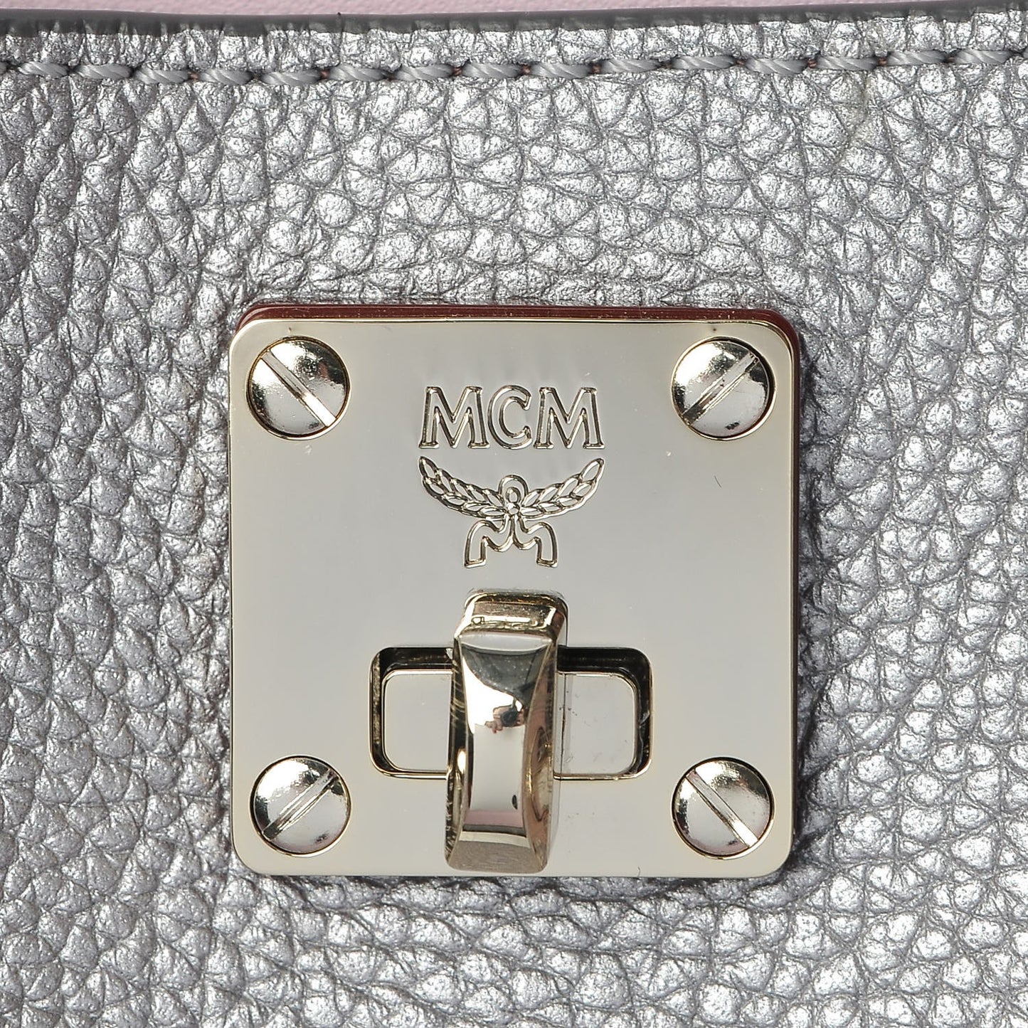 Metallic Grained Calfskin Medium Milla Hobo Silver