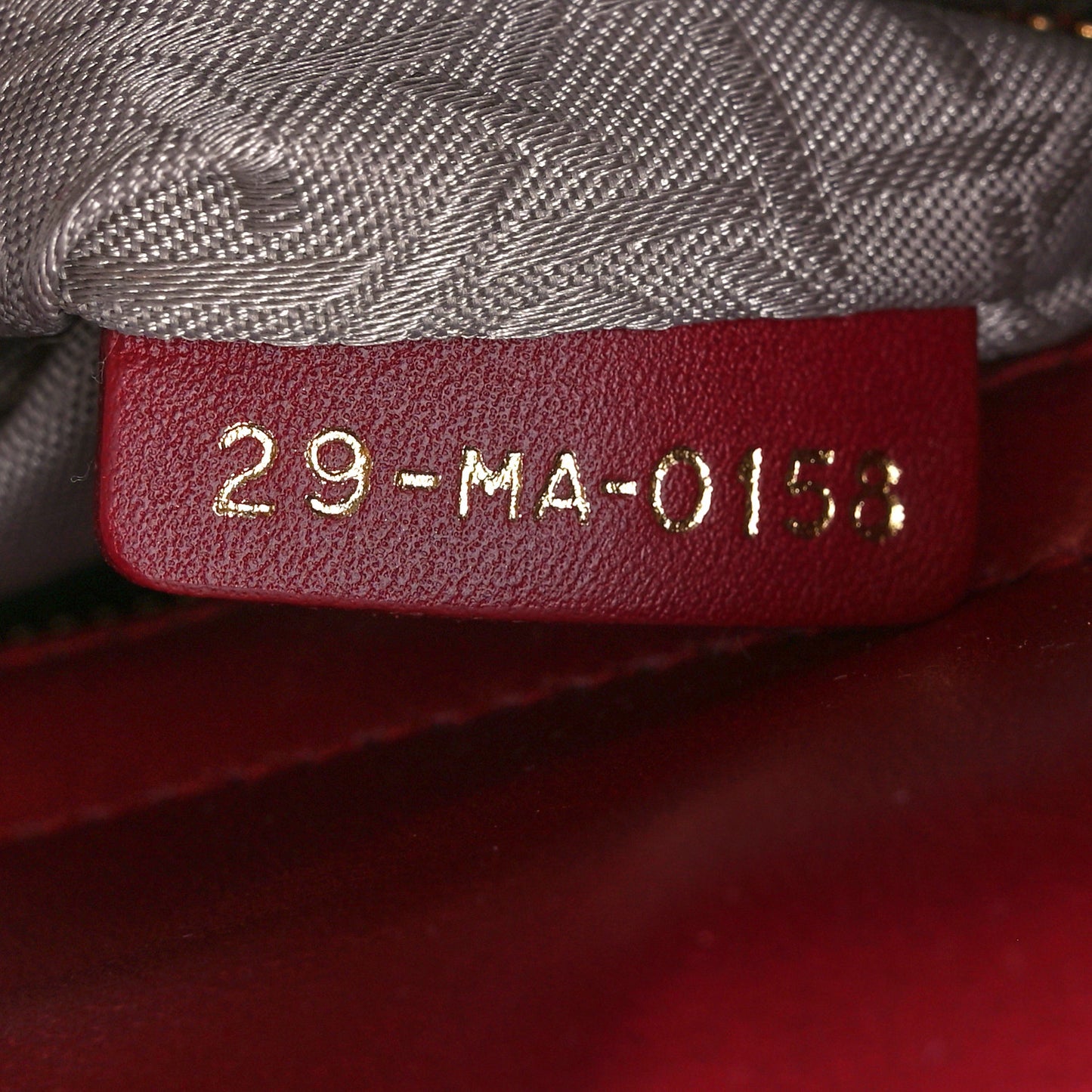 Lambskin Cannage Small Lucky Badges My Lady Dior Red