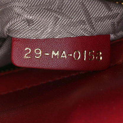 Christian Dior Lambskin Cannage Small Lucky Badges My Lady Dior Red 7 of 14