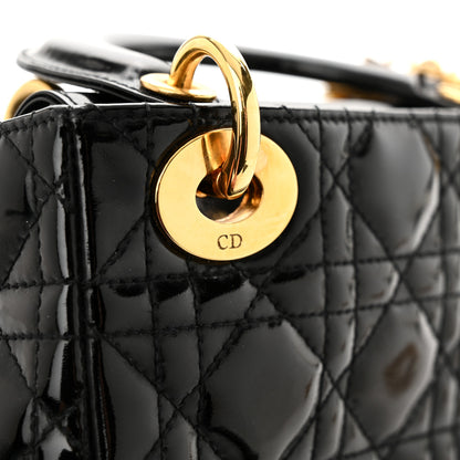 Christian Dior Patent Cannage Mini Lady Dior Black 12 of 13