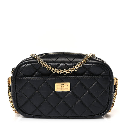 Chanel Aged Calfskin Quilted Mini Reissue Camera Case Black 1 of 9