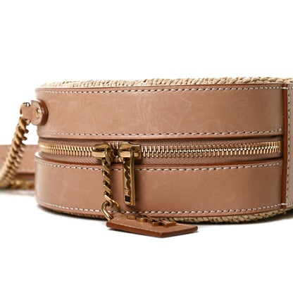 Saint Laurent Raffia Calfskin Small Mica Bag Natural Brown Gold 8 of 12